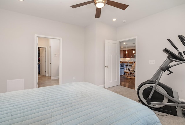 359 Mattieton Ln, Gallatin, TN 37066 - bedroom featuring baseboards, recessed lighting, and light colored carpet