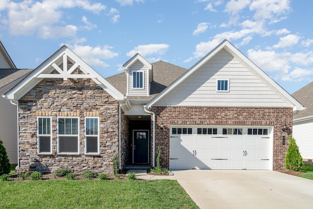 359 Mattieton Ln, Gallatin, TN 37066 - view of front facade featuring a front lawn, a shingled roof, a garage, and driveway