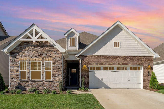 359 Mattieton Ln, Gallatin, TN 37066 - view of front of home featuring a front yard, roof with shingles, a garage, and concrete driveway