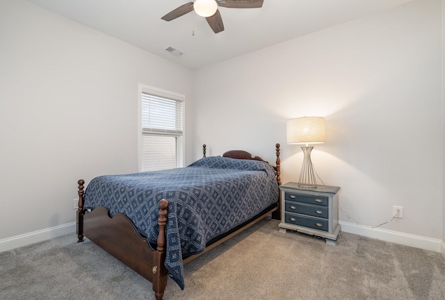 359 Mattieton Ln, Gallatin, TN 37066 - carpeted bedroom with baseboards, a ceiling fan, and visible vents
