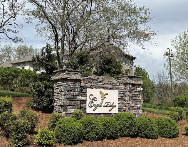 view of community sign