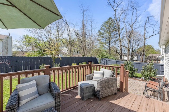 1304 Mallard Dr, Franklin, TN 37064 - wooden terrace featuring a fenced backyard