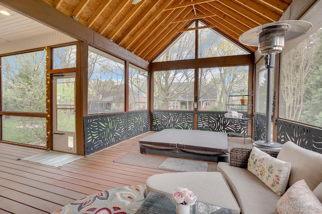 sunroom / solarium featuring a healthy amount of sunlight
