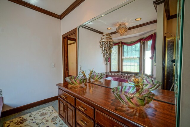 107 Geers Ct, Lebanon, TN 37087 - interior space with tile patterned flooring, baseboards, and ornamental molding