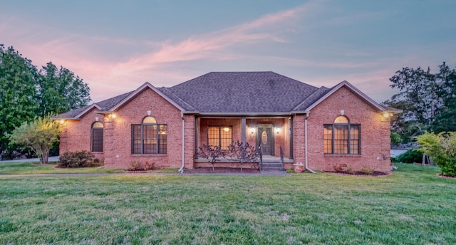 107 Geers Ct, Lebanon, TN 37087 - ranch-style home featuring a porch, brick siding, and a front lawn