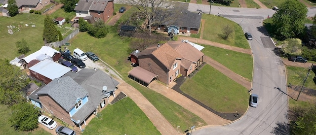 drone / aerial view with a residential view