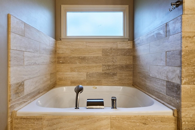 full bathroom with a bath