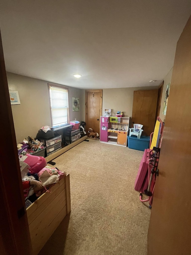 bedroom with carpet floors
