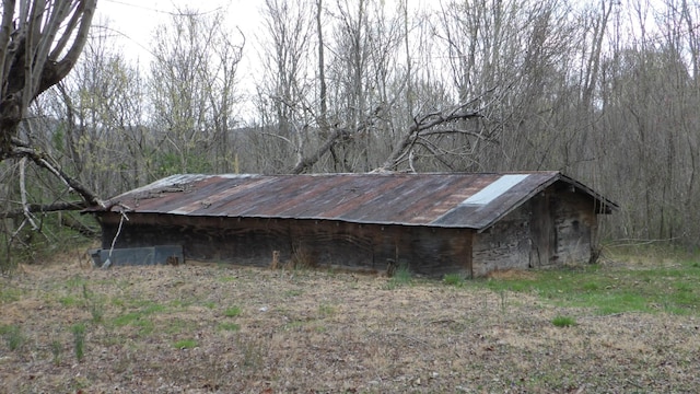view of pole building