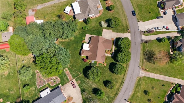 drone / aerial view with a residential view