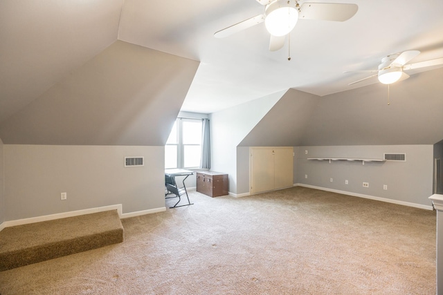 2403 English Hill Dr, Murfreesboro, TN 37130 - additional living space featuring visible vents, ceiling fan, and baseboards