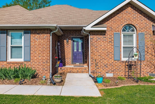 2403 English Hill Dr, Murfreesboro, TN 37130 - entrance to property with roof with shingles and brick siding