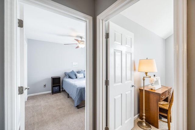 2403 English Hill Dr, Murfreesboro, TN 37130 - carpeted bedroom with ceiling fan and baseboards