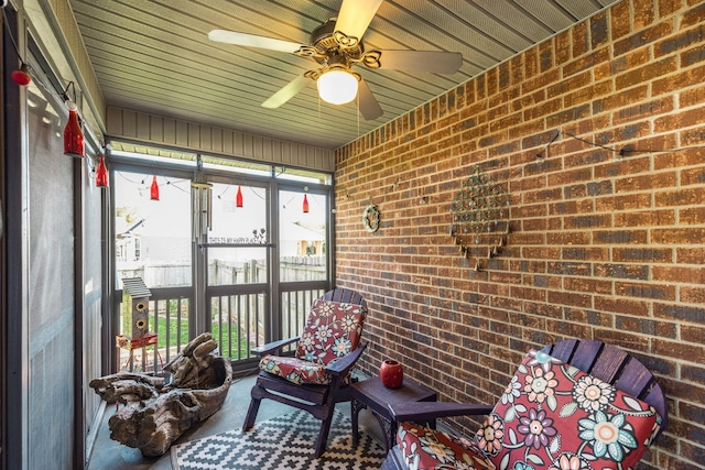 2403 English Hill Dr, Murfreesboro, TN 37130 - sunroom with ceiling fan