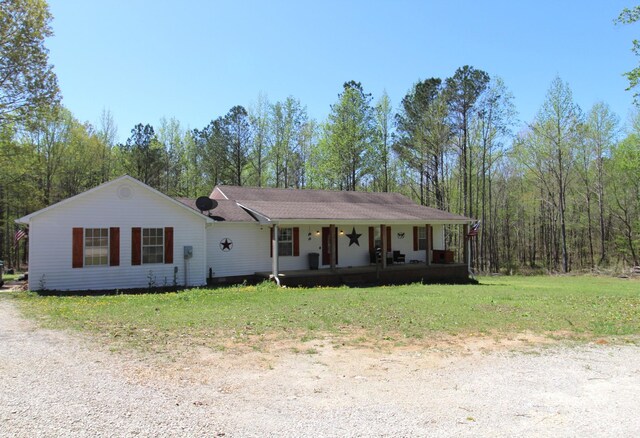 320 Benson Rd, Reagan, TN 38368 - view of front of property featuring a front lawn and covered porch
