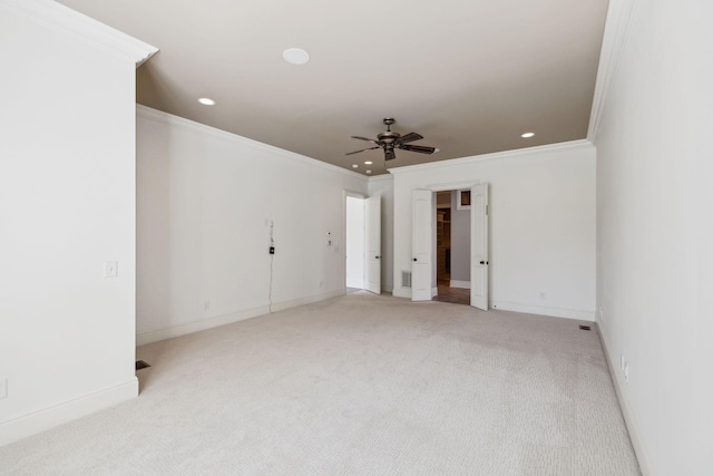 61 Harbor Cove Dr, Old Hickory, TN 37138 - unfurnished bedroom with crown molding, recessed lighting, and light carpet