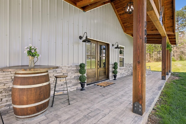208 Lakeview Dr, Hohenwald, TN 38462 - view of patio featuring french doors