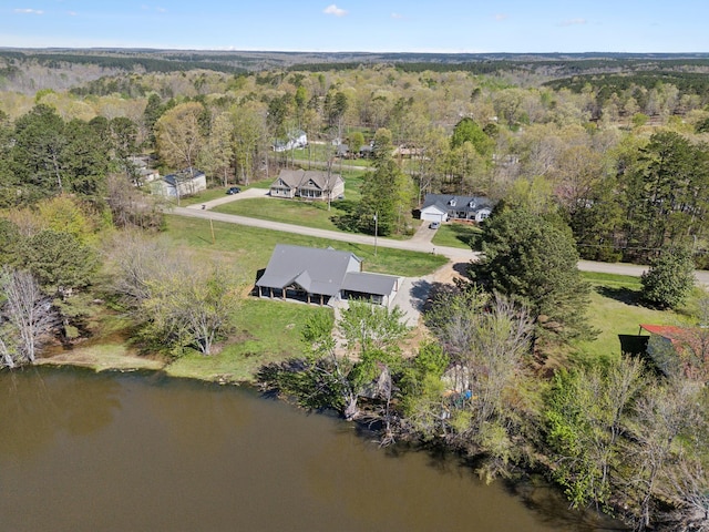 208 Lakeview Dr, Hohenwald, TN 38462 - aerial view of property and surrounding area featuring a forest and a large body of water