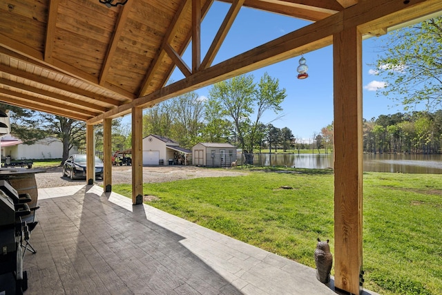 208 Lakeview Dr, Hohenwald, TN 38462 - view of patio with a water view