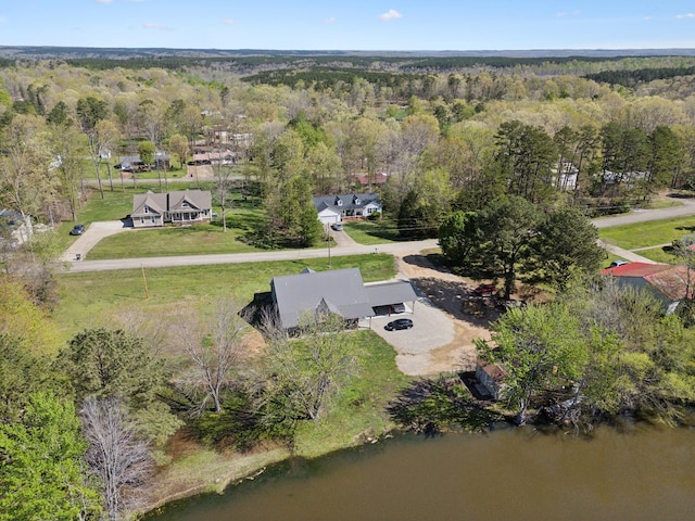 208 Lakeview Dr, Hohenwald, TN 38462 - aerial overview of property's location with a forest