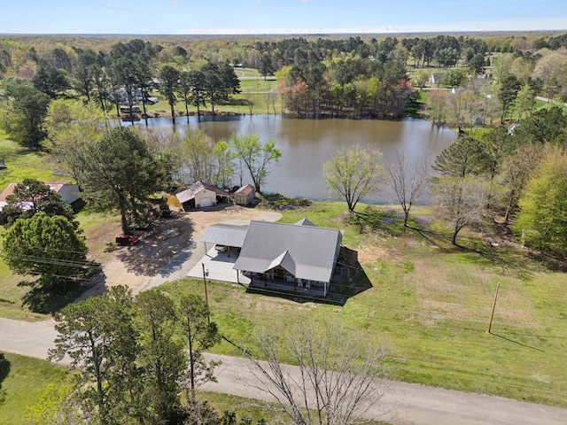 208 Lakeview Dr, Hohenwald, TN 38462 - aerial view of property and surrounding area featuring a large body of water