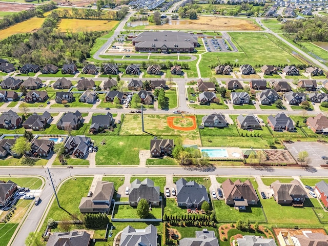 aerial view featuring a residential view