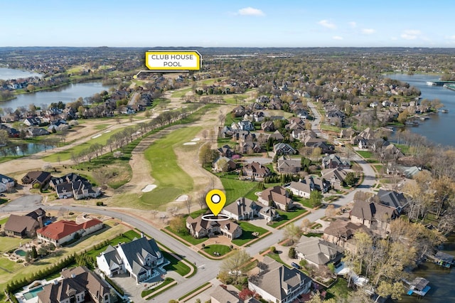 763 Plantation Way, Gallatin, TN 37066 - bird's eye view with a water view, golf course view, and a residential view