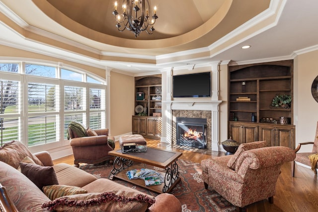 763 Plantation Way, Gallatin, TN 37066 - living area featuring wood finished floors and a raised ceiling