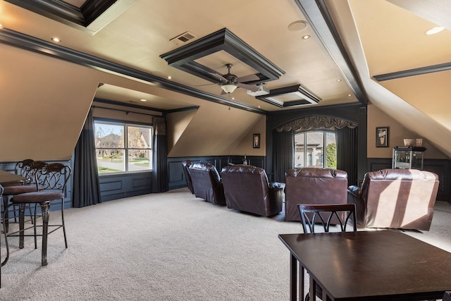 763 Plantation Way, Gallatin, TN 37066 - interior space featuring plenty of natural light, visible vents, ornamental molding, and wainscoting