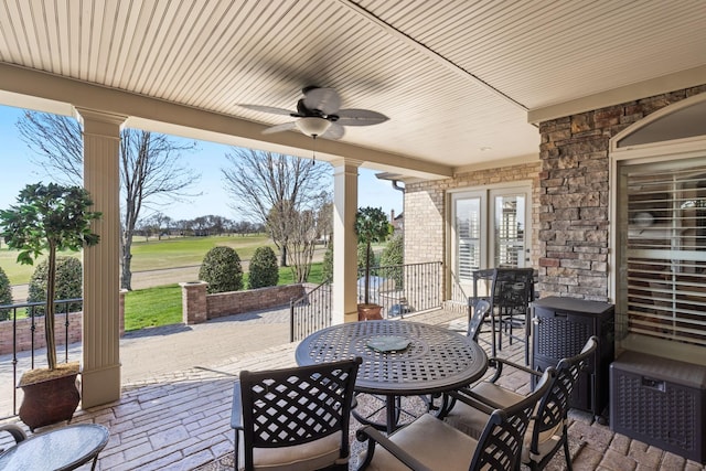 763 Plantation Way, Gallatin, TN 37066 - view of patio featuring outdoor dining space and a ceiling fan