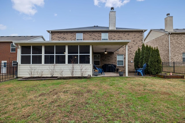 1006 Harmony Ln, Hendersonville, TN 37075 - rear view of property with a yard, a patio area, and fence