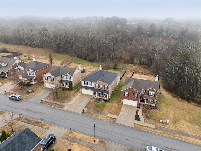 1006 Harmony Ln, Hendersonville, TN 37075 - bird's eye view with a wooded view and a residential view