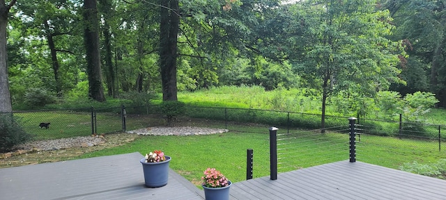 4100 Meadow View Cir, Pleasant View, TN 37146 - wooden terrace with a forest view