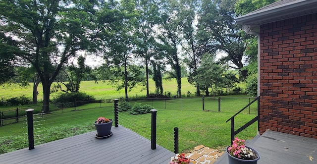 4100 Meadow View Cir, Pleasant View, TN 37146 - wooden terrace with a fenced backyard