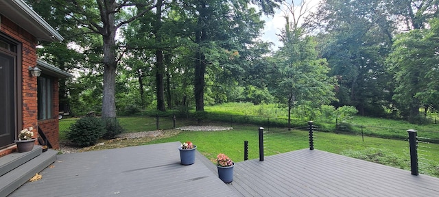 4100 Meadow View Cir, Pleasant View, TN 37146 - wooden terrace with a fenced backyard