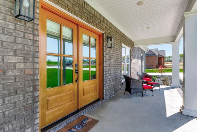 57 Watson Ct, Leoma, TN 38468 - entrance to property with french doors and covered porch