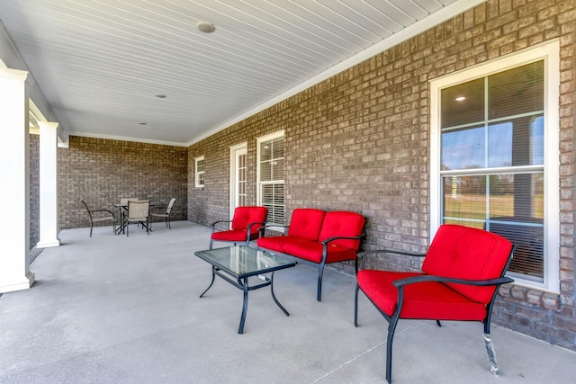 57 Watson Ct, Leoma, TN 38468 - view of patio with an outdoor hangout area and outdoor dining space