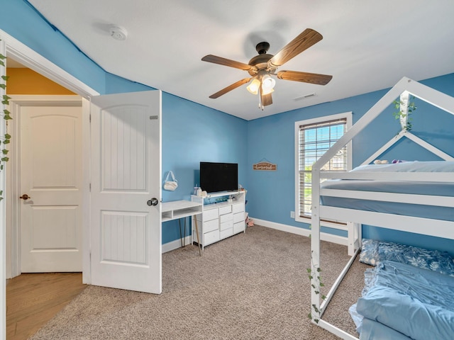 1084 Harrison Way, Clarksville, TN 37042 - bedroom featuring visible vents, baseboards, and ceiling fan
