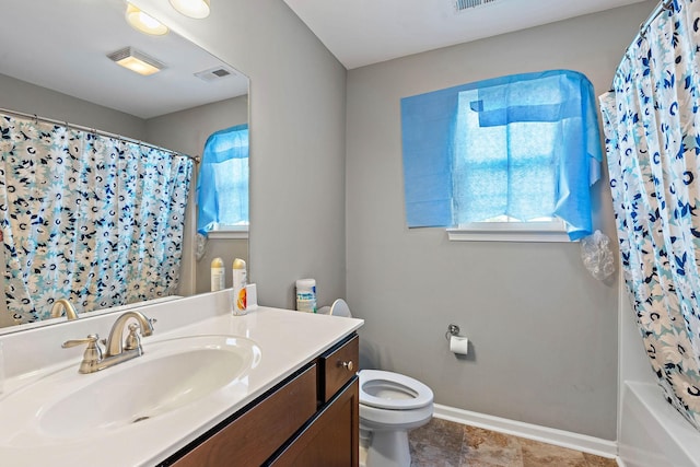 756 Maylene Dr, Madison, TN 37115 - bathroom featuring vanity, baseboards, visible vents, and toilet