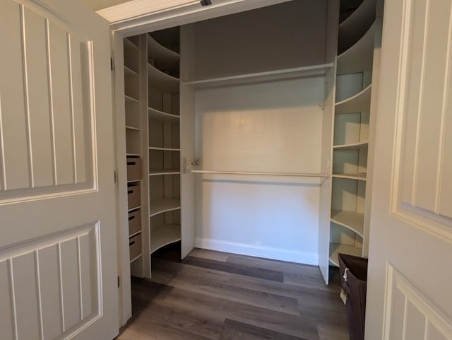 interior space with wood finished floors