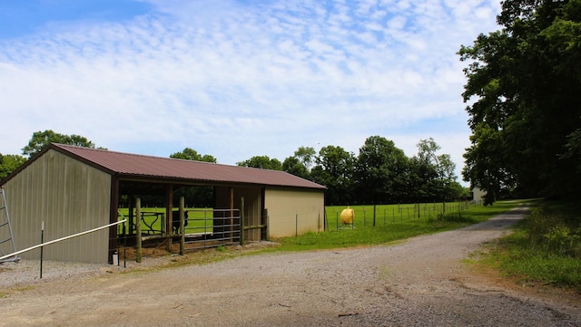 view of stable