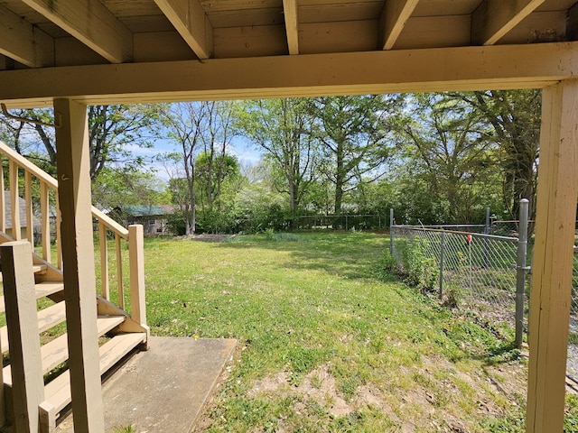 5006 Brookside Dr, Columbia, TN 38401 - view of yard featuring stairs and a fenced backyard