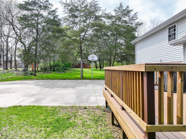 exterior space featuring a yard and fence