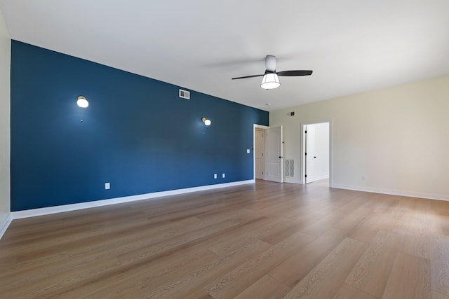 305 Astor Way, Franklin, TN 37064 - empty room featuring visible vents, ceiling fan, light wood finished floors, and baseboards