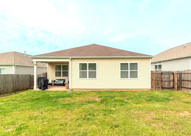 627 Prominence Rd, Columbia, TN 38401 - back of property featuring a patio and an outdoor living space