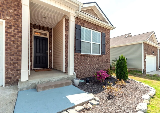 627 Prominence Rd, Columbia, TN 38401 - property entrance with brick siding and a garage