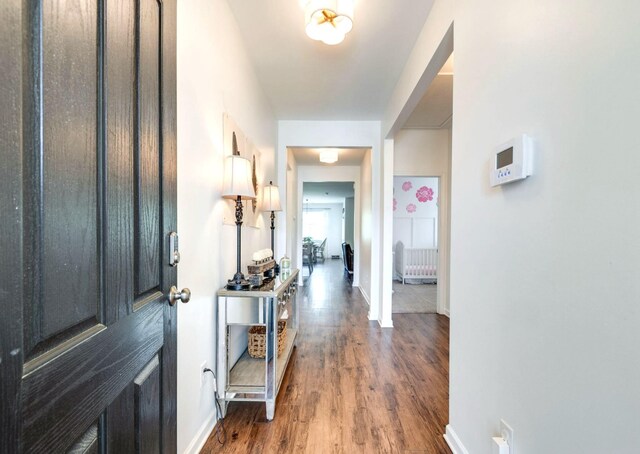 627 Prominence Rd, Columbia, TN 38401 - foyer with baseboards and dark wood-type flooring