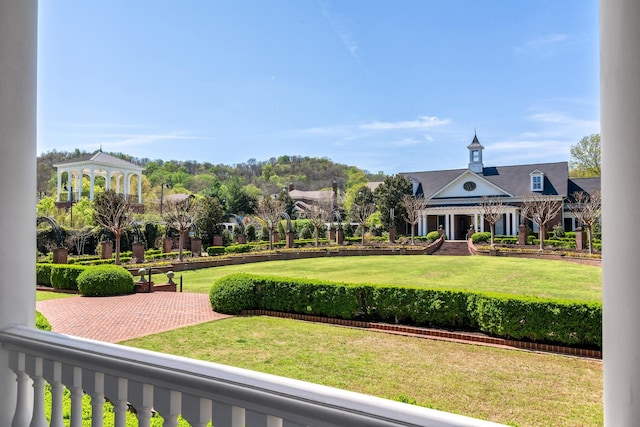 view of yard featuring a gazebo