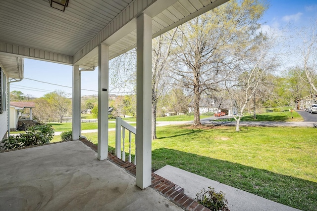 view of patio / terrace featuring covered porch