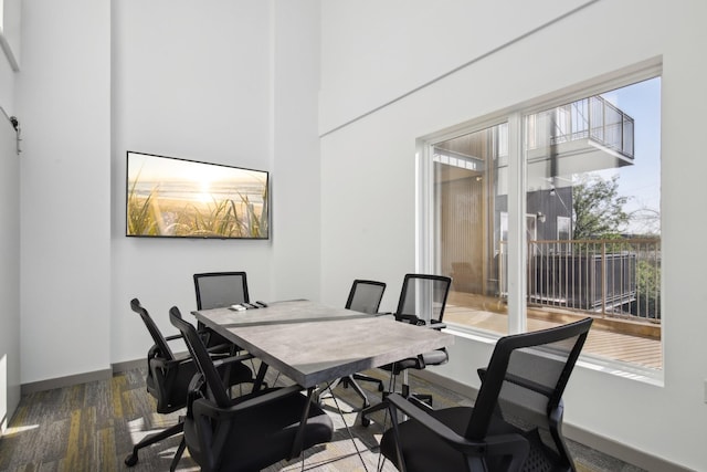 dining area with baseboards
